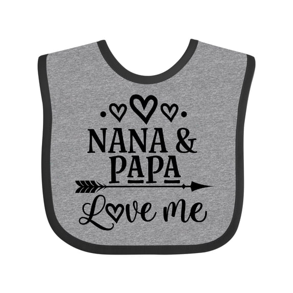 Inktastic Nana Papa Love Me Grandchild Boys or Girls Baby Bib