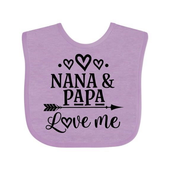 Inktastic Nana Papa Love Me Grandchild Boys or Girls Baby Bib