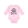 thumbnail image 1 of Inktastic Nana Papa Love Me Grandchild Boys or Girls Long Sleeve Baby Bodysuit, 1 of 5