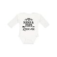 thumbnail image 1 of Inktastic Nana Papa Love Me Grandchild Boys or Girls Long Sleeve Baby Bodysuit, 1 of 5
