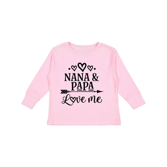 Inktastic Nana Papa Love Me Grandchild Boys or Girls Long Sleeve Toddler T-Shirt