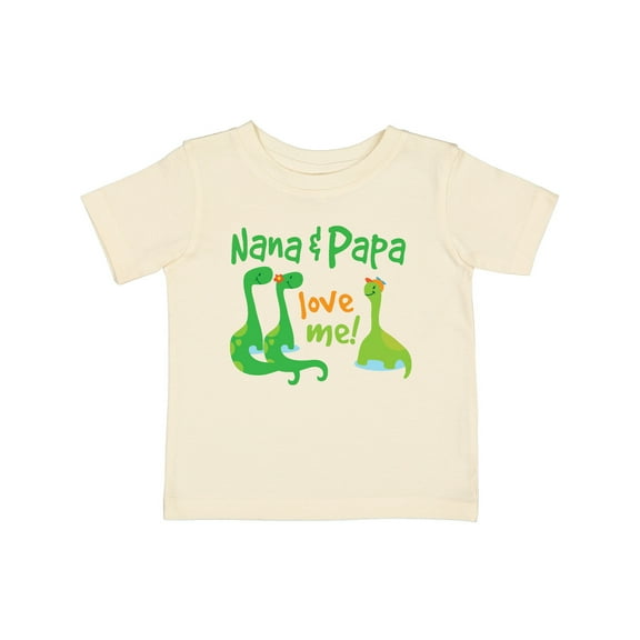 Inktastic Nana Papa Love Me Grandchild Dinosaur Boys Baby T-Shirt