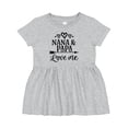 thumbnail image 1 of Inktastic Nana Papa Love Me Grandchild Girls Baby Dress, 1 of 5
