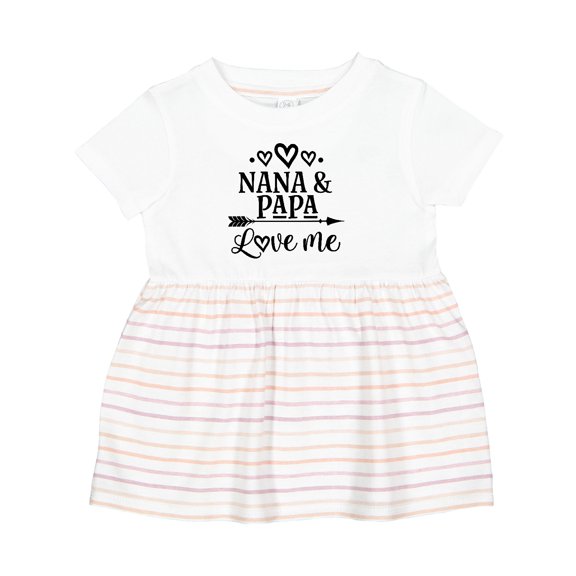Inktastic Nana Papa Love Me Grandchild Girls Baby Dress