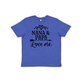 thumbnail image 1 of Inktastic Nana Papa Love Me Grandchild Youth T-Shirt, 1 of 5