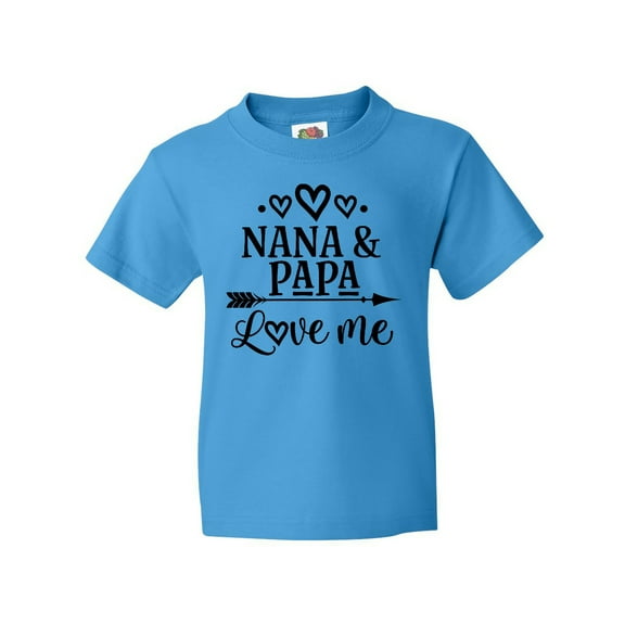 Inktastic Nana Papa Love Me Grandchild Youth T-Shirt