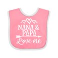 thumbnail image 1 of Inktastic Nana Papa Love Me Grandkids Boys or Girls Baby Bib, 1 of 4