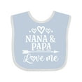 thumbnail image 1 of Inktastic Nana Papa Love Me Grandkids Boys or Girls Baby Bib, 1 of 4