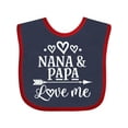 thumbnail image 1 of Inktastic Nana Papa Love Me Grandkids Boys or Girls Baby Bib, 1 of 4