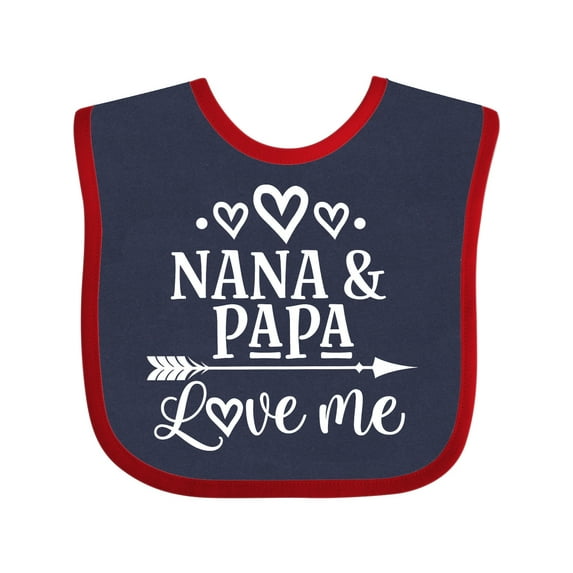 Inktastic Nana Papa Love Me Grandkids Boys or Girls Baby Bib