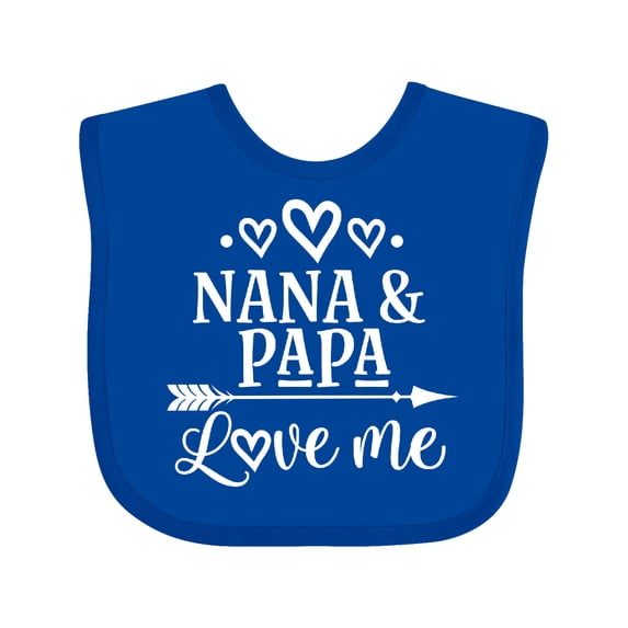 Inktastic Nana Papa Love Me Grandkids Boys or Girls Baby Bib