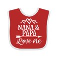 thumbnail image 1 of Inktastic Nana Papa Love Me Grandkids Boys or Girls Baby Bib, 1 of 4