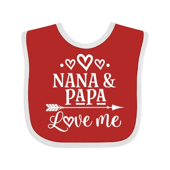 Inktastic Nana Papa Love Me Grandkids Boys or Girls Baby Bib