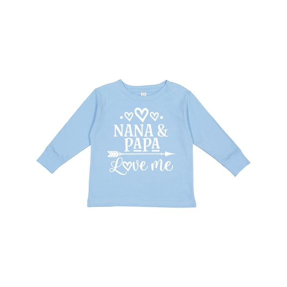 Inktastic Nana Papa Love Me Grandkids Boys or Girls Long Sleeve Toddler T-Shirt