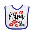 thumbnail image 1 of Inktastic Nana Was Here Red Kisses Boys or Girls Baby Bib, 1 of 4