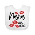thumbnail image 1 of Inktastic Nana Was Here Red Kisses Boys or Girls Baby Bib, 1 of 4