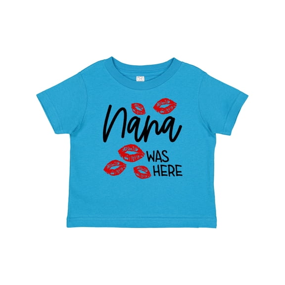Inktastic Nana Was Here Red Kisses Boys or Girls Baby T-Shirt