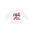 thumbnail image 1 of Inktastic Nana Was Here Red Kisses Boys or Girls Long Sleeve Toddler T-Shirt, 1 of 5