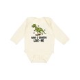 thumbnail image 1 of Inktastic Nana and Grandpa Love Me Dinosaur Grandson Boys Long Sleeve Baby Bodysuit, 1 of 5