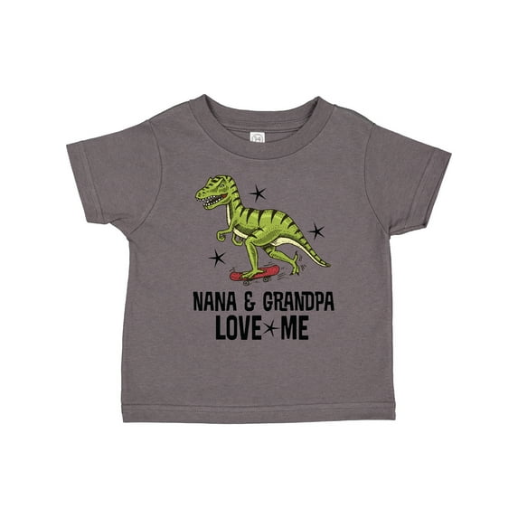 Inktastic Nana and Grandpa Love Me Dinosaur Grandson Boys Toddler T-Shirt