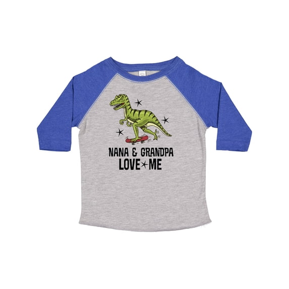 Inktastic Nana and Grandpa Love Me Dinosaur Grandson Boys Toddler T-Shirt