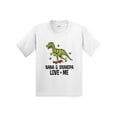 thumbnail image 1 of Inktastic Nana and Grandpa Love Me Dinosaur Grandson Youth T-Shirt, 1 of 5
