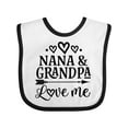 thumbnail image 1 of Inktastic Nana and Grandpa Love Me Girls Baby Bib, 1 of 4