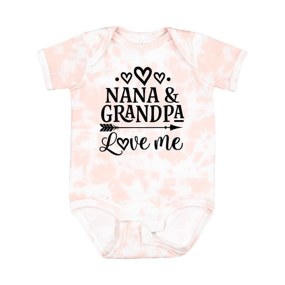 Inktastic Nana and Grandpa Love Me Girls Baby Bodysuit