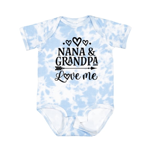 Inktastic Nana and Grandpa Love Me Girls Baby Bodysuit