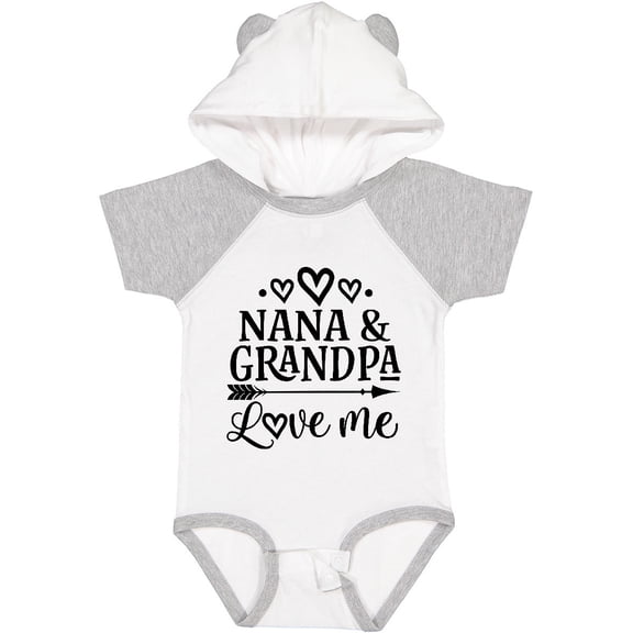 Inktastic Nana and Grandpa Love Me Girls Baby Bodysuit
