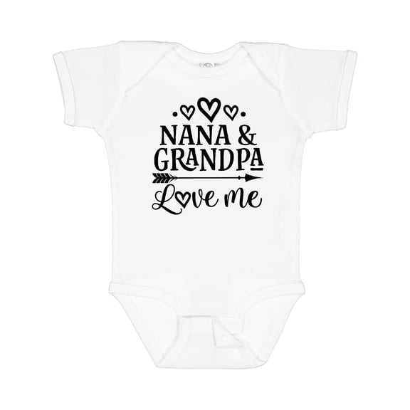 Inktastic Nana and Grandpa Love Me Girls Baby Bodysuit