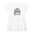 thumbnail image 1 of Inktastic Nana and Grandpa Love Me Girls Baby Dress, 1 of 5
