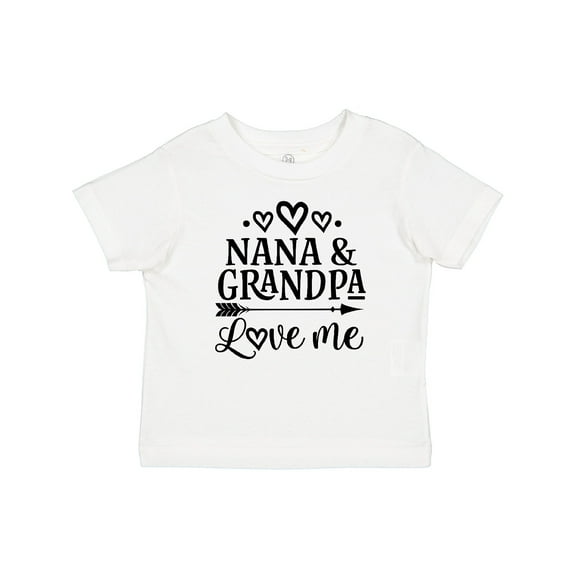 Inktastic Nana and Grandpa Love Me Girls Baby T-Shirt