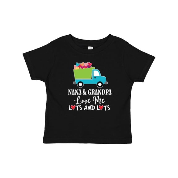Inktastic Nana and Grandpa Love Me Valentine Truck Boys Baby T-Shirt