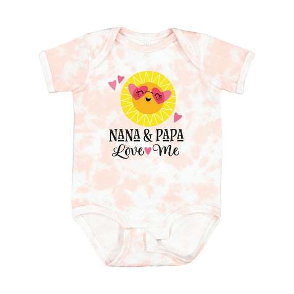 Inktastic Nana and Papa Granddaughter Girls Baby Bodysuit