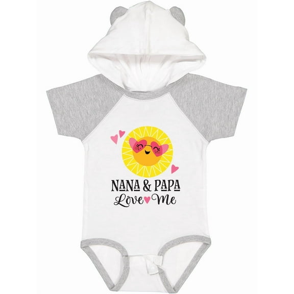 Inktastic Nana and Papa Granddaughter Girls Baby Bodysuit