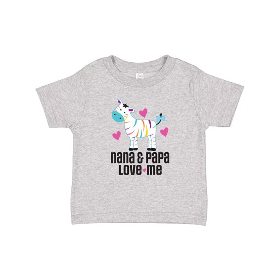 Inktastic Nana and Papa Grandkids Zebra Girls Baby T-Shirt