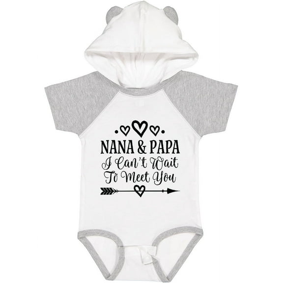 Inktastic Nana and Papa Grandparent Announcement Boys or Girls Baby Bodysuit
