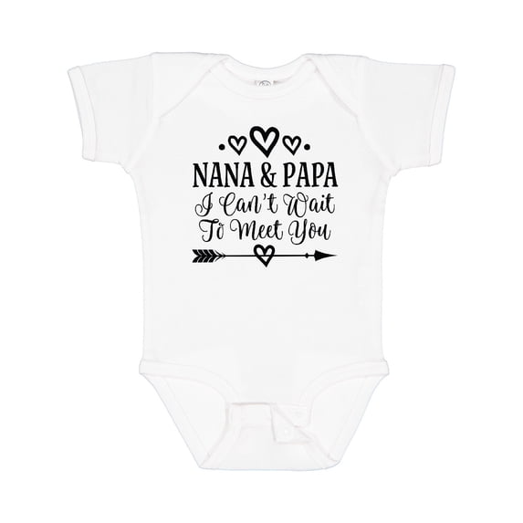 Inktastic Nana and Papa Grandparent Announcement Boys or Girls Baby Bodysuit