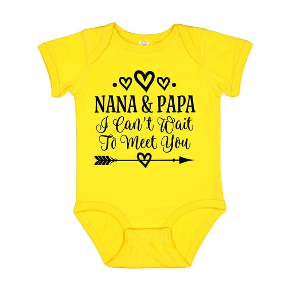 Inktastic Nana and Papa Grandparent Announcement Boys or Girls Baby Bodysuit