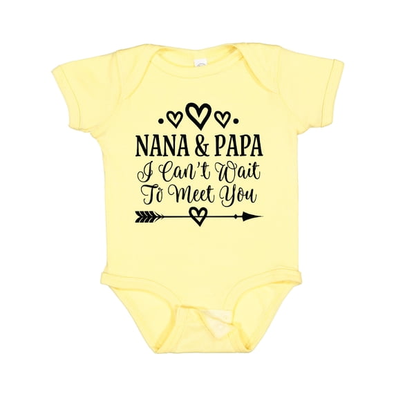 Inktastic Nana and Papa Grandparent Announcement Boys or Girls Baby Bodysuit