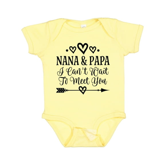 Inktastic Nana and Papa Grandparent Announcement Boys or Girls Baby Bodysuit