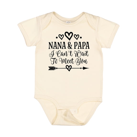 Inktastic Nana and Papa Grandparent Announcement Boys or Girls Baby Bodysuit