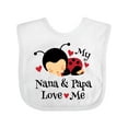 thumbnail image 1 of Inktastic Nana and Papa Love Me Baby Boys or Girls Baby Bib, 1 of 4
