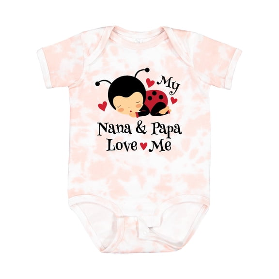 Inktastic Nana and Papa Love Me Baby Boys or Girls Baby Bodysuit