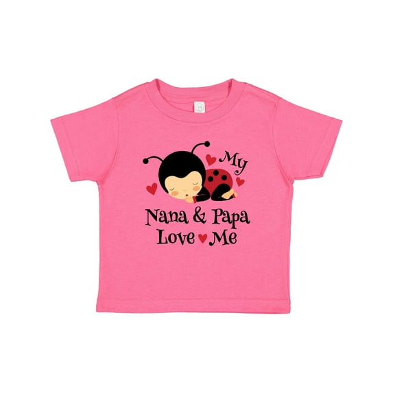 Inktastic Nana and Papa Love Me Baby Boys or Girls Baby T-Shirt