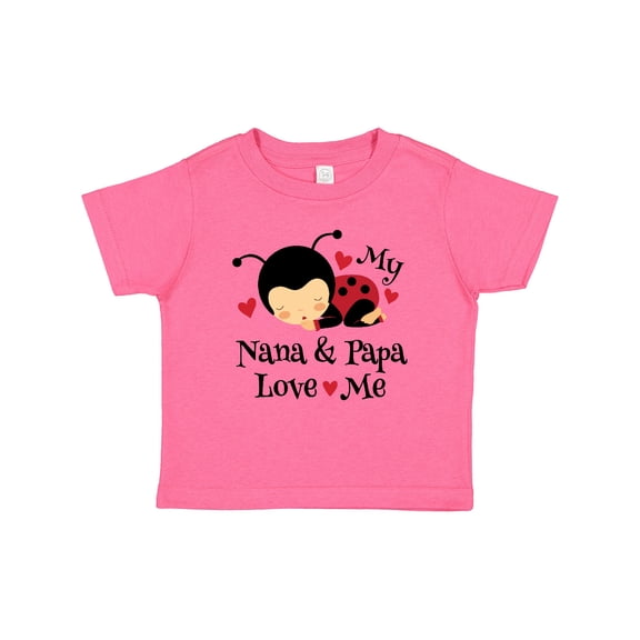 Inktastic Nana and Papa Love Me Baby Boys or Girls Baby T-Shirt