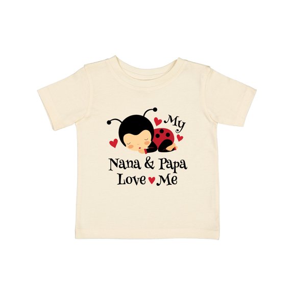 Inktastic Nana and Papa Love Me Baby Boys or Girls Baby T-Shirt