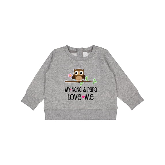 Inktastic Nana and Papa Love Me Baby Girl Baby Sweatshirt