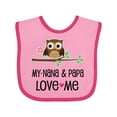 thumbnail image 1 of Inktastic Nana and Papa Love Me Baby Girl Girls Baby Bib, 1 of 4